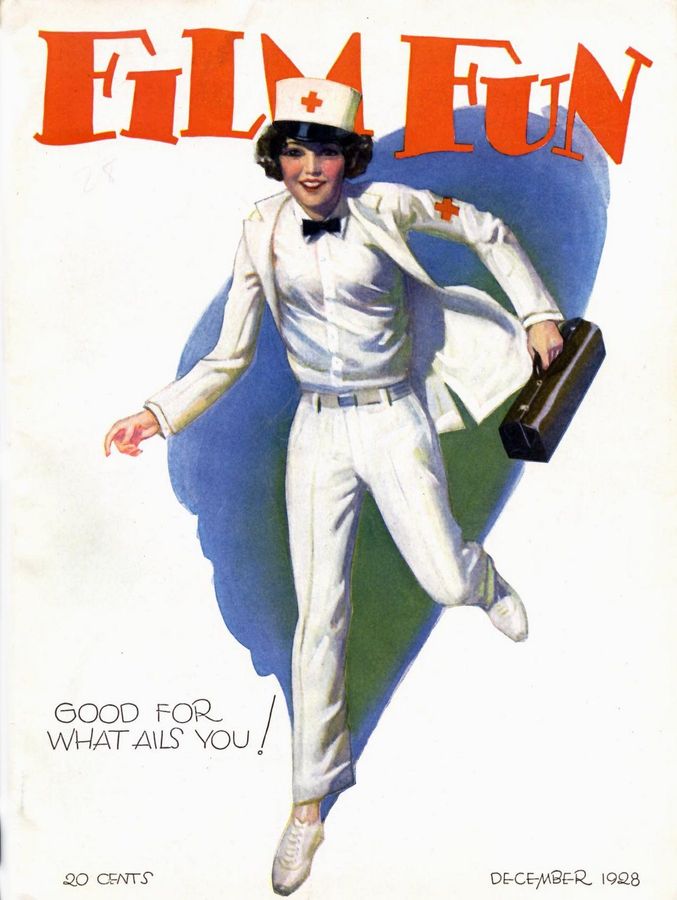 FILM FUN magazine side cover Issue 164 December 1928