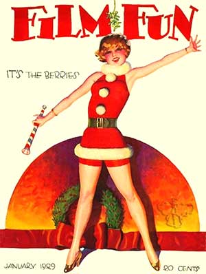 FILM FUN magazine side cover Issue 165 January 1929