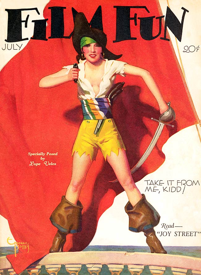 FILM FUN magazine side cover Issue 171 July 1929