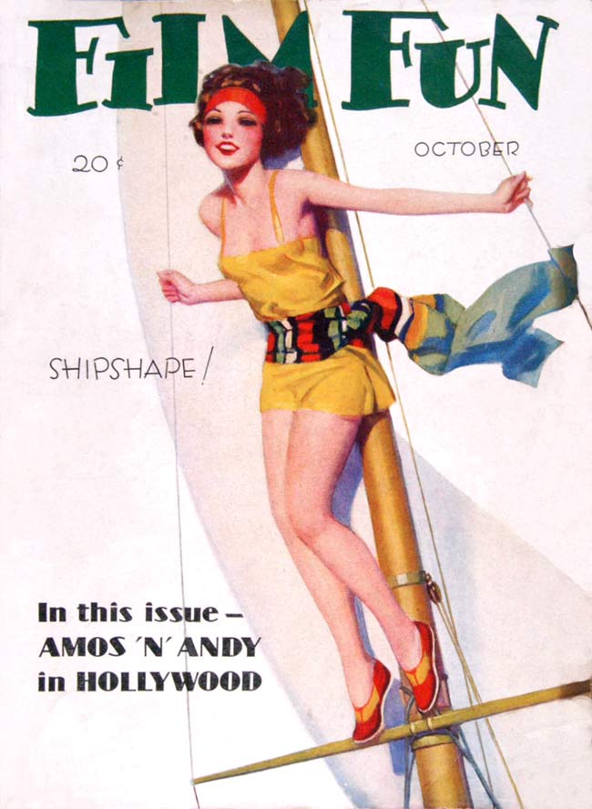 FILM FUN magazine side cover Issue 174 October 1929
