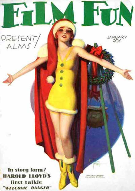FILM FUN magazine side cover Issue 177 January 1930