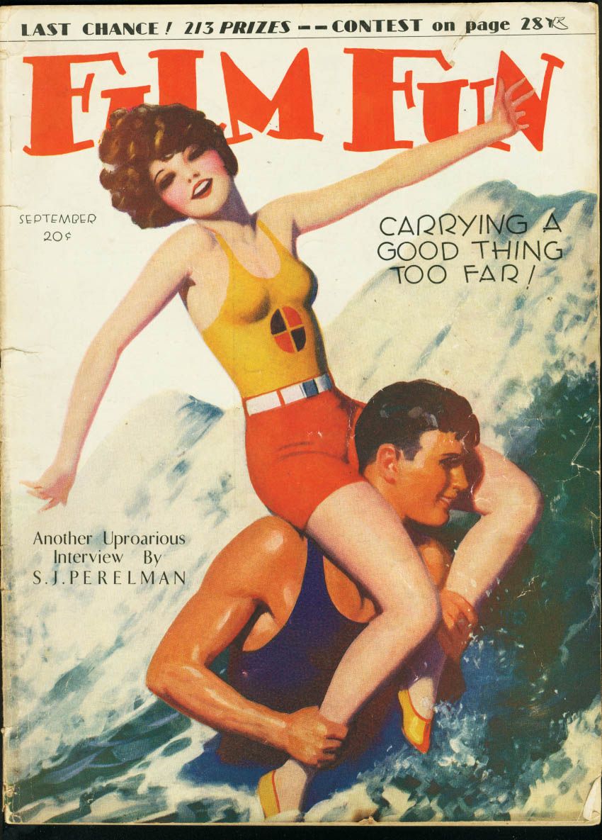 FILM FUN magazine side cover Issue 185 September 1930