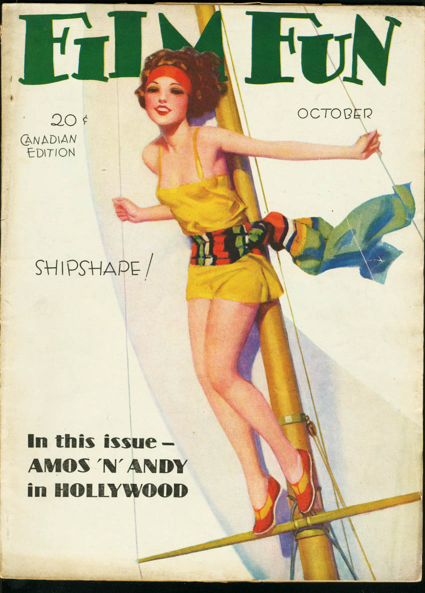 FILM FUN magazine side cover Issue 186 October 1930