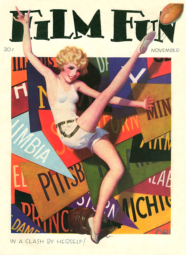 FILM FUN magazine side cover Issue 187 November 1930