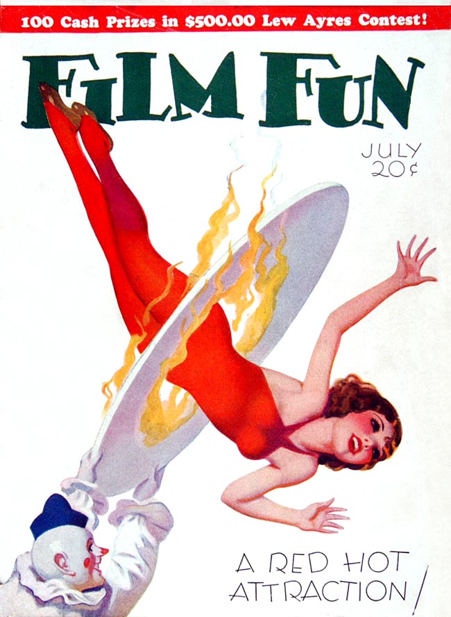 FILM FUN magazine side cover Issue 195 July 1931
