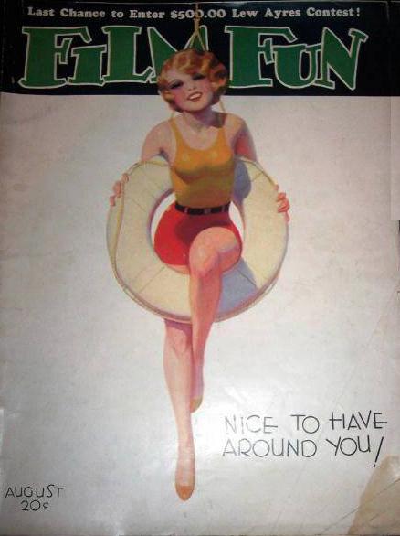 FILM FUN magazine side cover Issue 196 August 1931