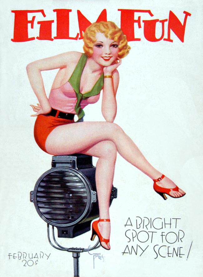 FILM FUN magazine side cover Issue 202 February 1932