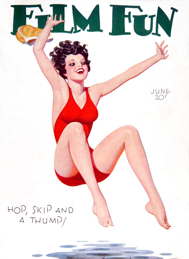 FILM FUN magazine side cover Issue 206 June 1932