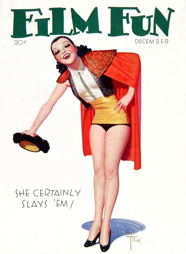 FILM FUN magazine side cover Issue 212 December 1932
