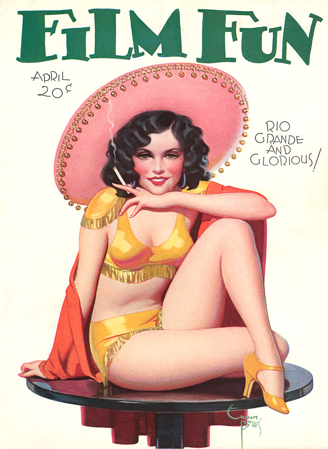 FILM FUN magazine side cover Issue 216 April 1933