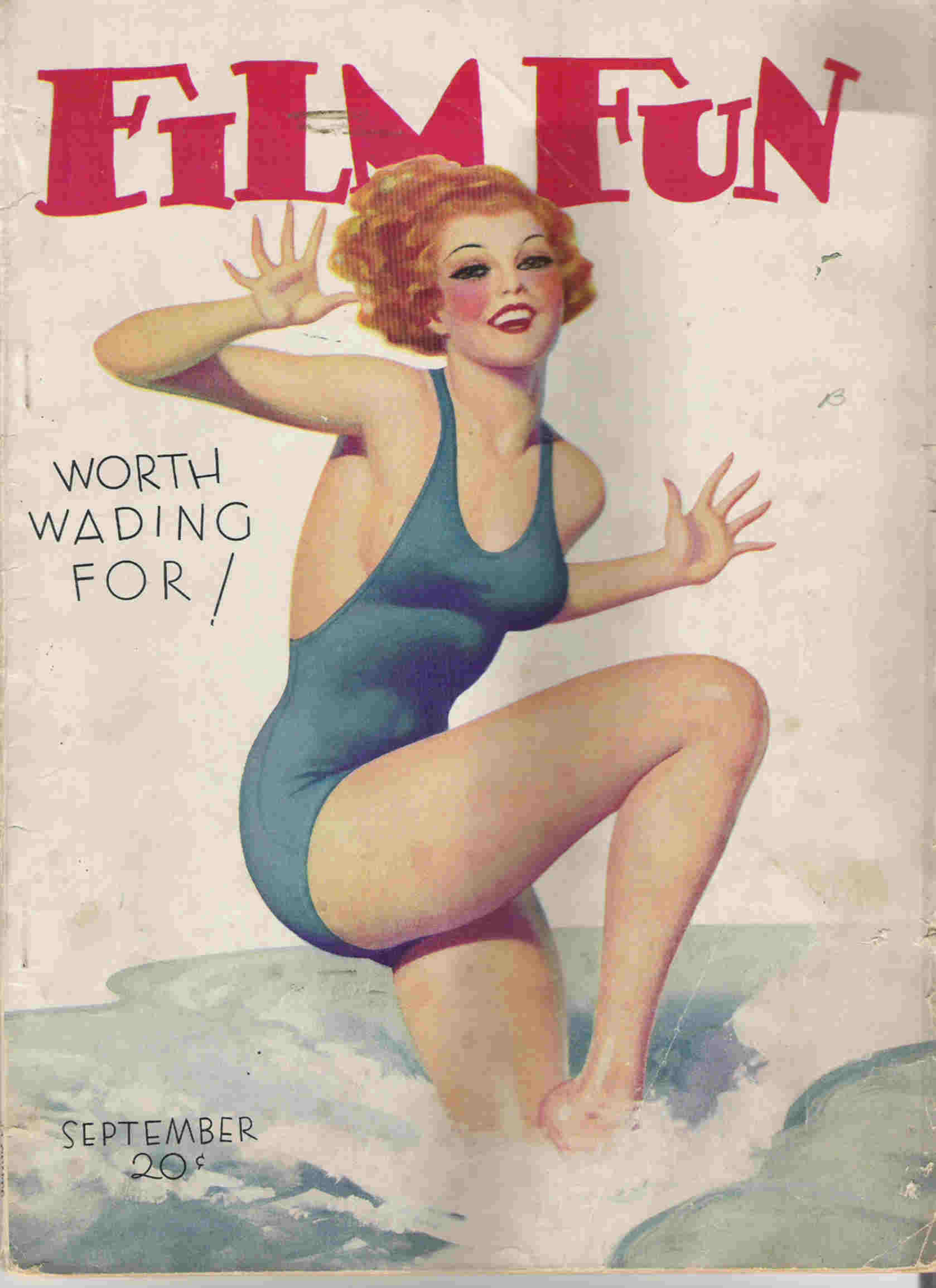 FILM FUN magazine side cover Issue 221 September 1933