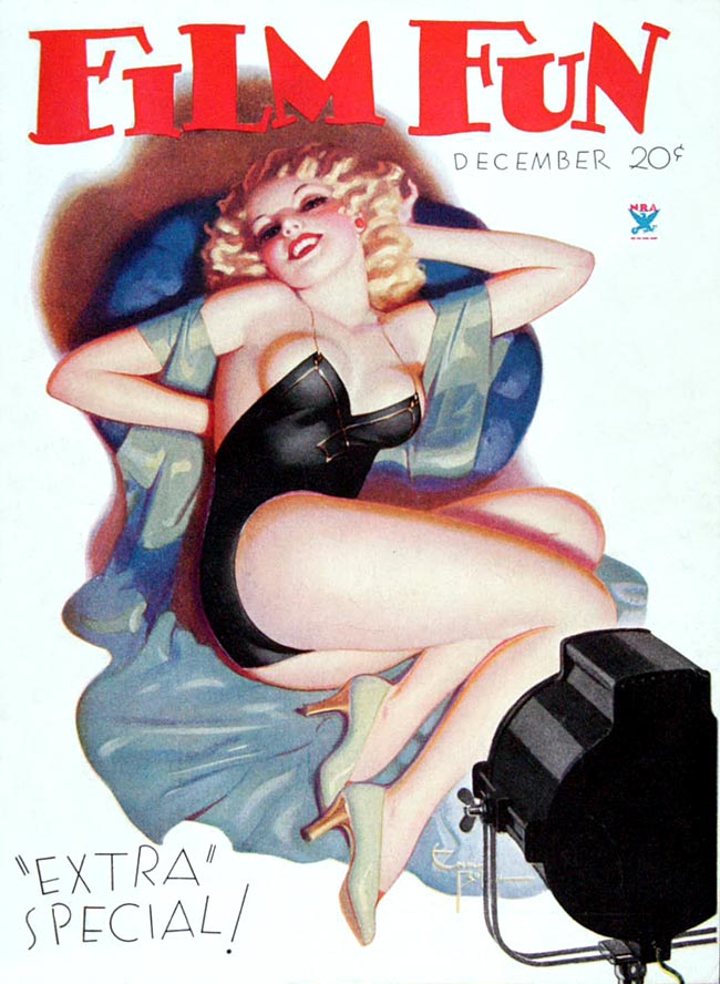 FILM FUN magazine side cover Issue 224 December 1933