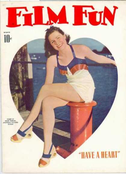 FILM FUN magazine side cover Issue 299 March 1940