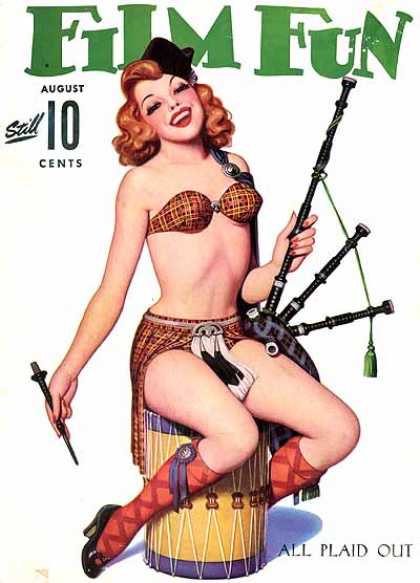 FILM FUN magazine side cover Issue 328 August 1942