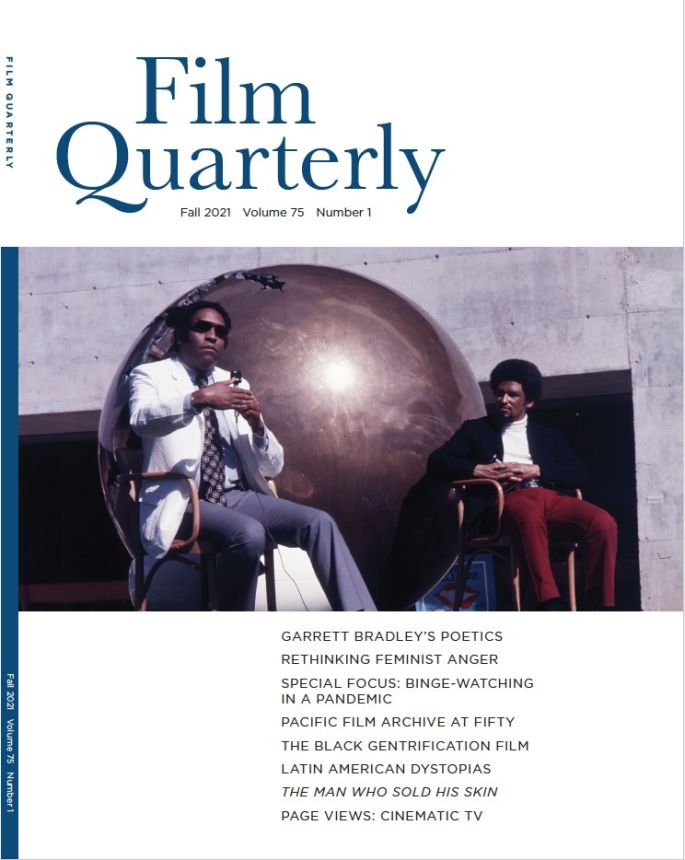 FILM QUARTERLY magazine side cover  Vol 75 No 1 Fall 2021