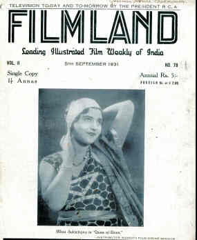 FILM LAND  magazine cover Issue 78 5 September 1931