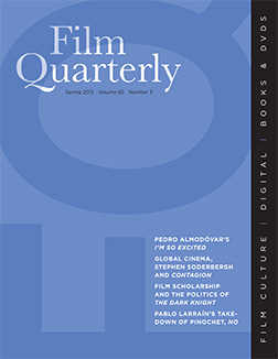 FILM QUARTERLY magazine side cover  Vol 66 #3 Spring 2013