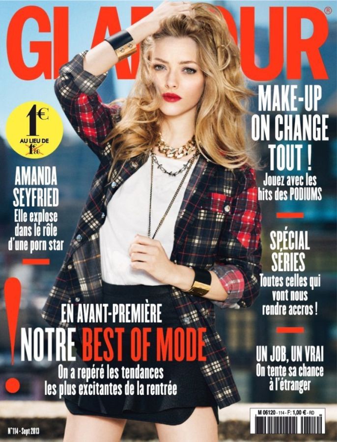GLAMOUR FR magazine side cover Issue 114  September 2013