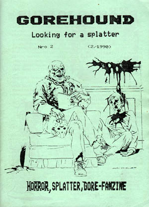 GOREHOUND magazine side cover Issue 2  1990