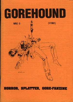 GOREHOUND magazine side cover Issue 3  1991