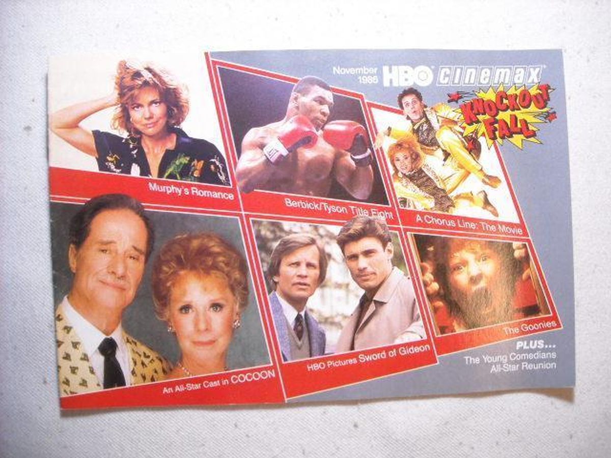 HBO CINEMAX magazine side cover  November 1986