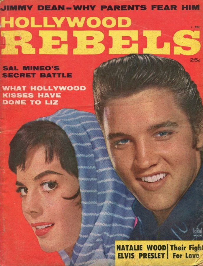 HOLLYWOOD REBELS magazine side cover  1957