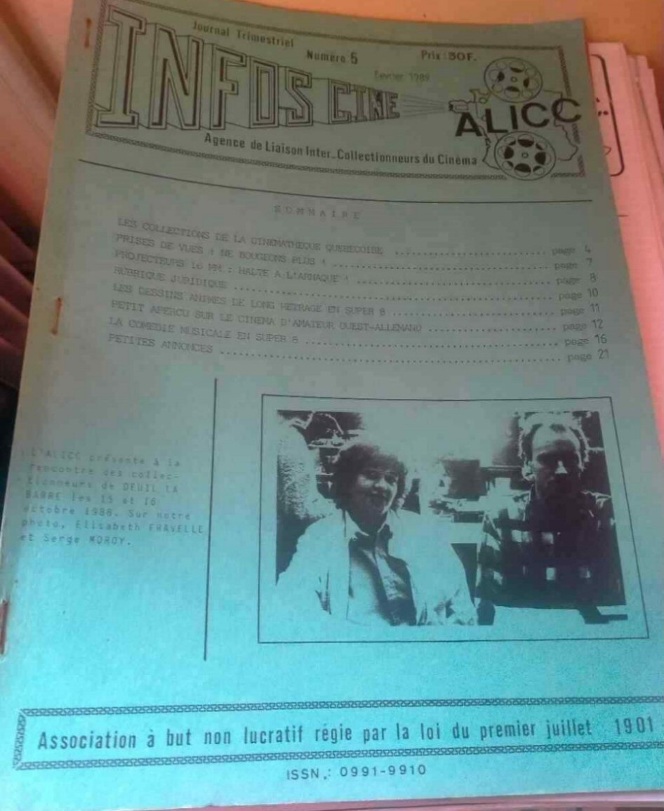 INFOS-CINE magazine side cover Issue 5  February 1989