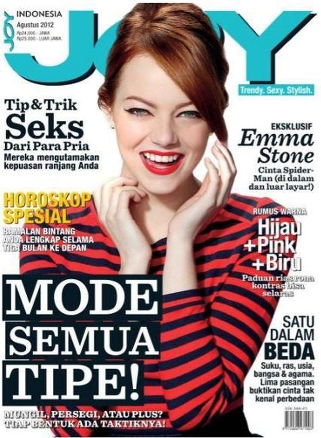 JOY INDONESIA magazine side cover  August 2012