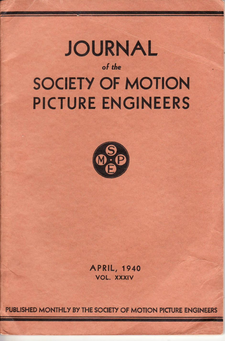 JOURNAL OF THE SOCIETY OF MOTION PICTURE ENGINEERS