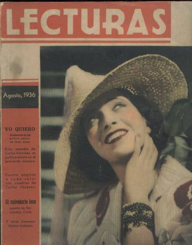 LECTURAS magazine side cover  August 1936