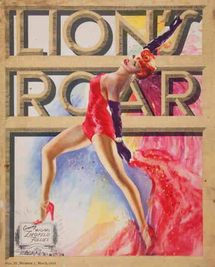 LIONS ROAR magazine side cover March 1945