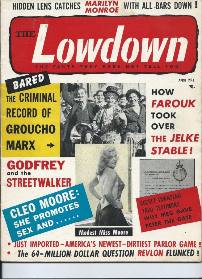 LOWDOWN | THE magazine side cover  April 1956