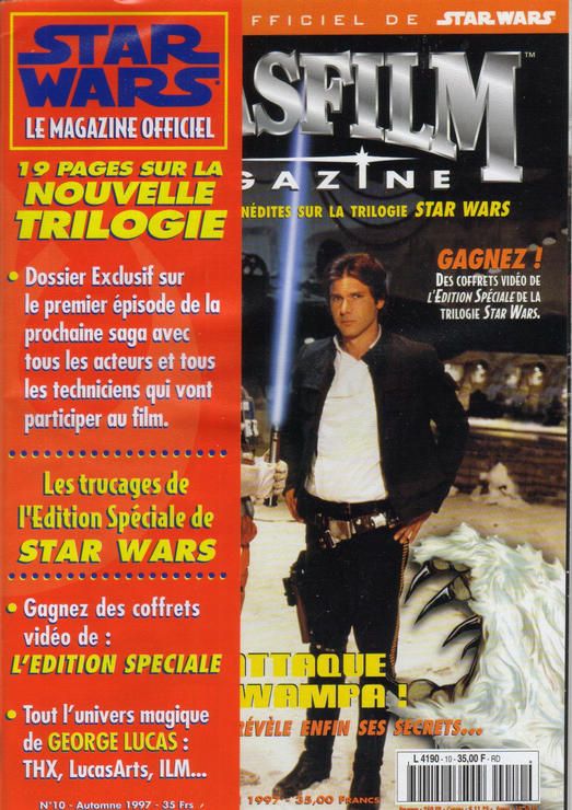 LUCASFILM STAR WARS magazine side cover Issue 10 Autumn 1997