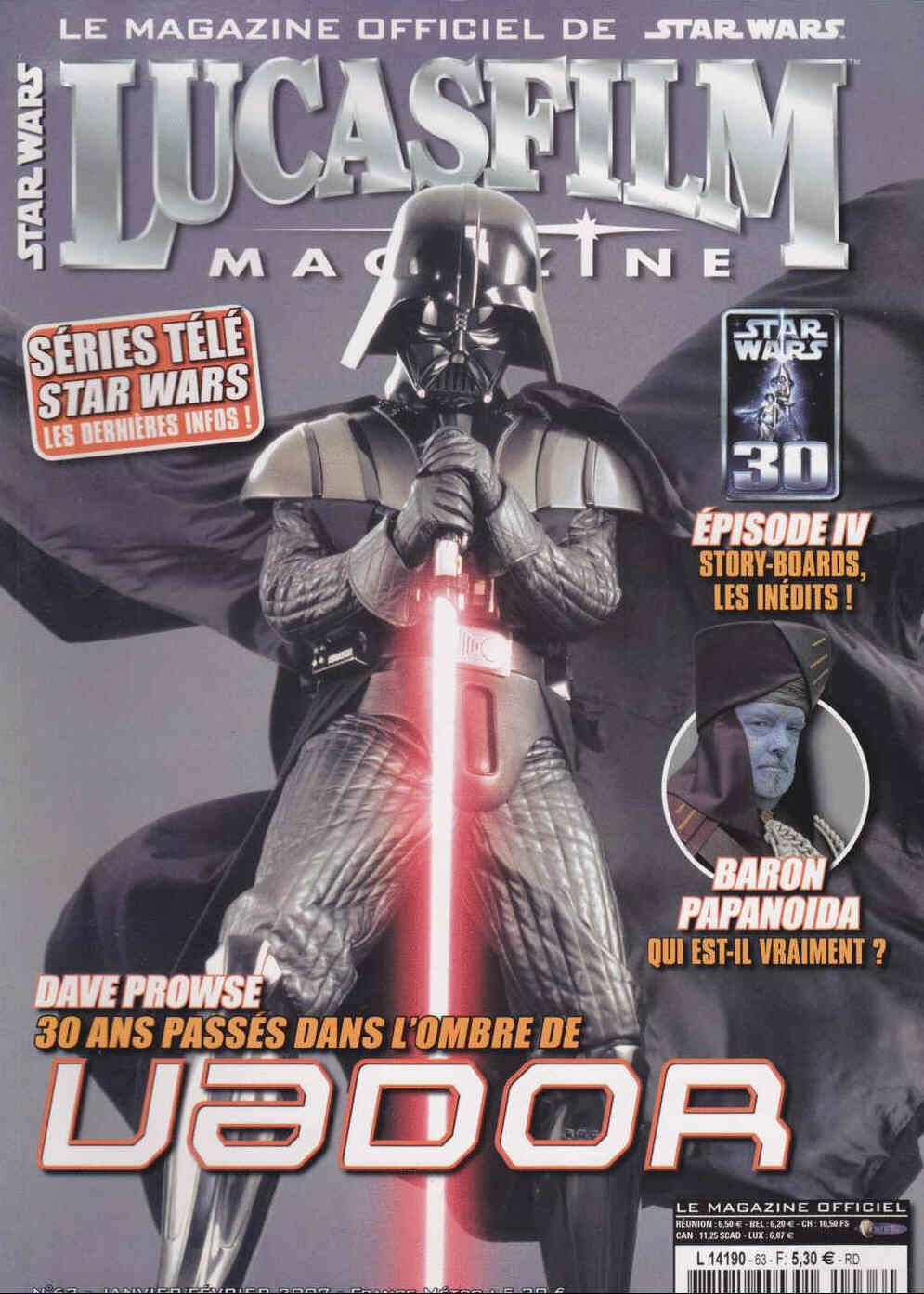 LUCASFILM STAR WARS magazine side cover Issue 63 January/February 2007