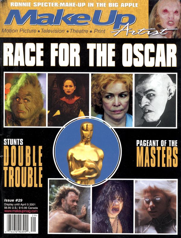 MAKE-UP ARTIST magazine side cover Issue 29 February/March 2001