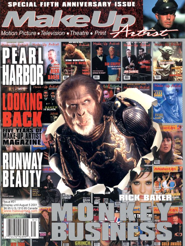 MAKE-UP ARTIST magazine side cover Issue 31 June/July 2001