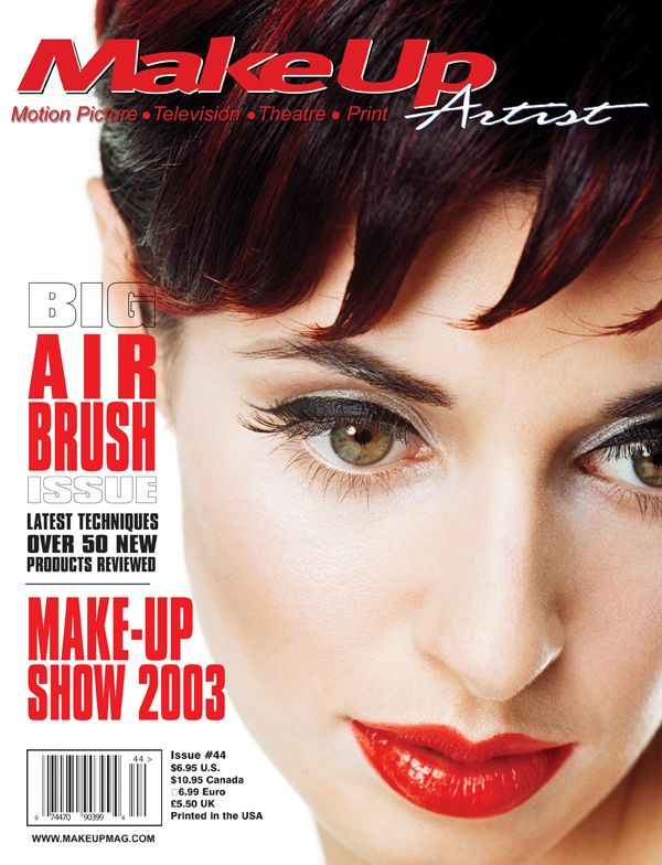MAKE-UP ARTIST magazine side cover Issue 44 August/September 2003