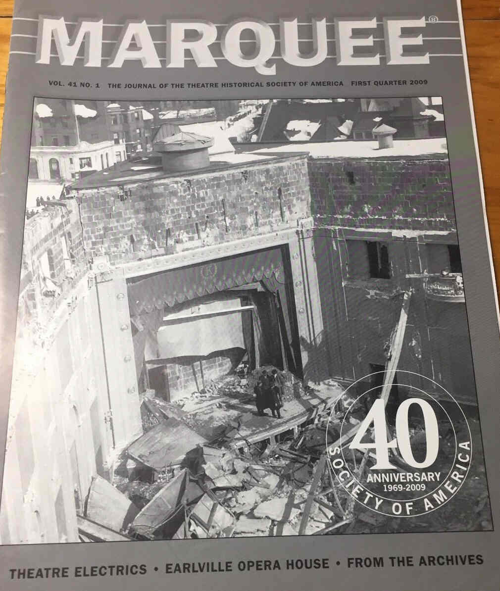 MARQUEE magazine side cover January/March 2009
