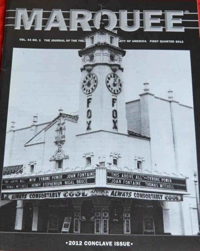 MARQUEE magazine side cover January/March 2012