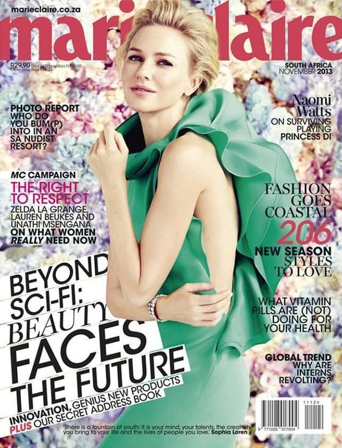 MARIE CLAIRE SOUTH AFRICA magazine side cover  November 2013