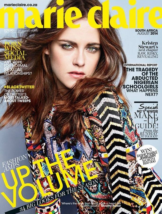 MARIE CLAIRE SOUTH AFRICA magazine side cover  August 2014