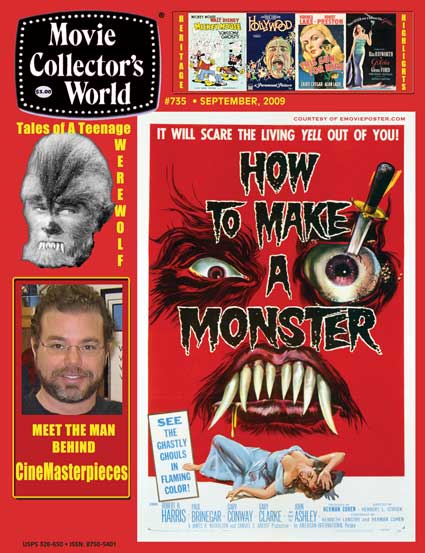 MOVIE COLLECTORS WORLD magazine side cover Issue 735 September 2009
