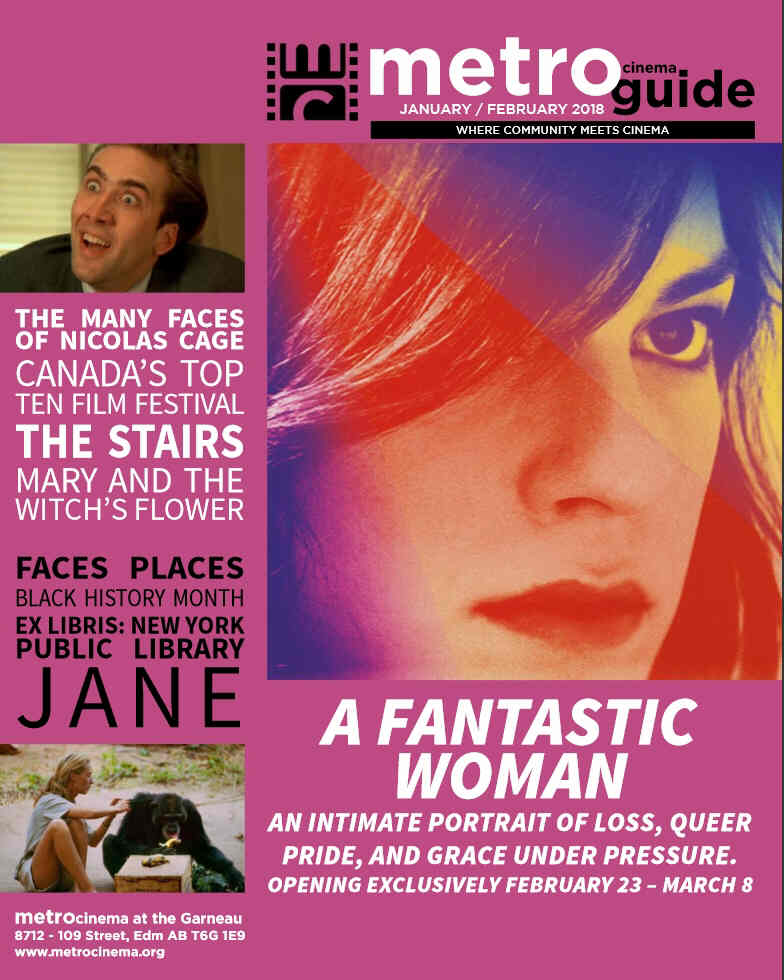 METRO CINEMA GUIDE magazine side cover  January/February 2018