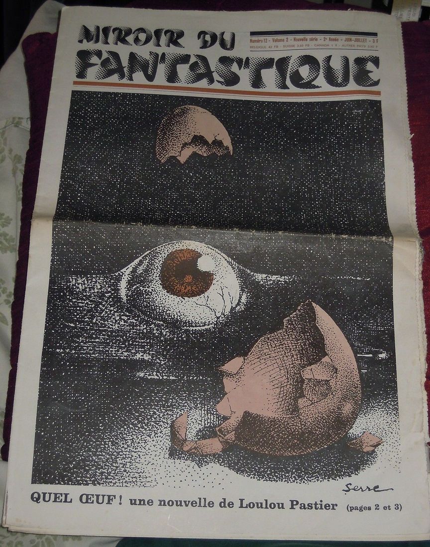 MIROIR DU FANTASTIQUE magazine side cover Issue 12 June/July 1969