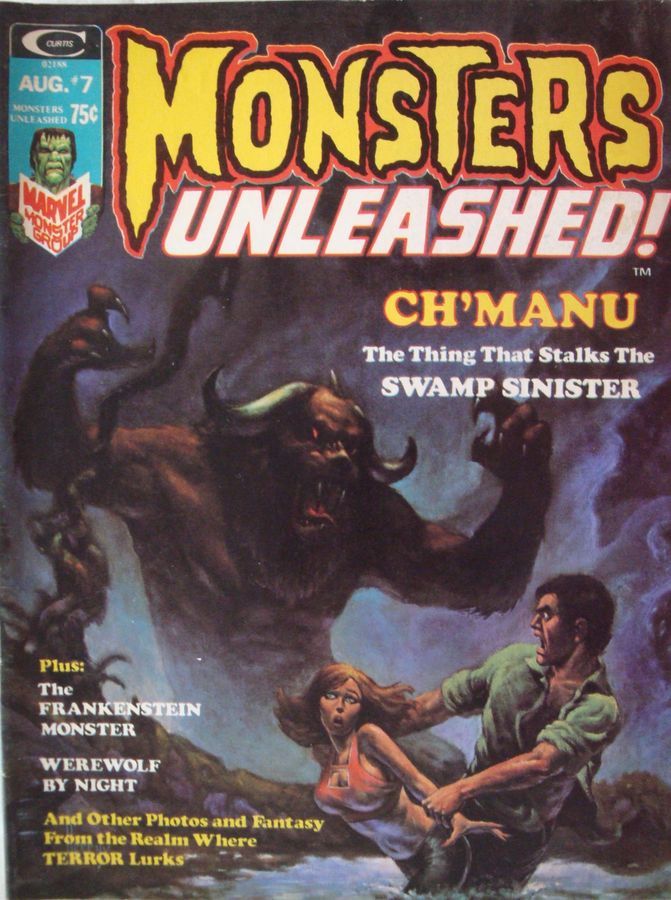 MONSTERS UNLEASHED! magazine side cover Issue 7 August 1974