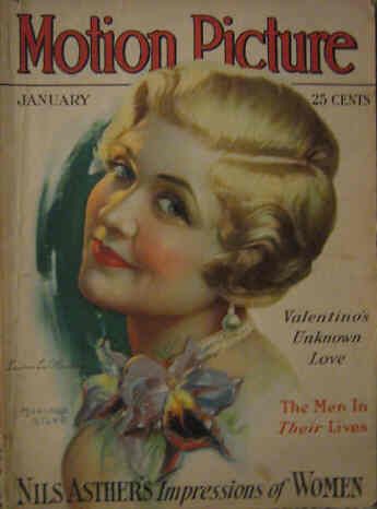 MOTION PICTURE magazine side cover Issue 227 January 1930