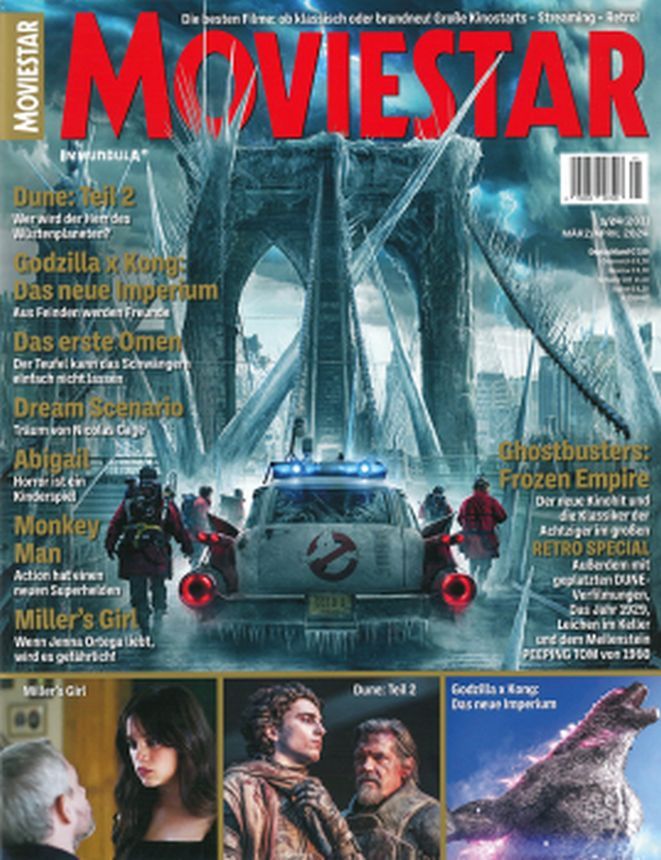 MOVIESTAR magazine side cover Issue 203  March/April 2024