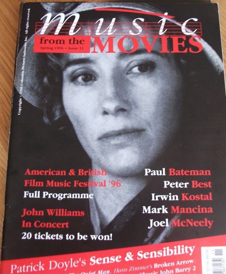 MUSIC FROM THE MOVIES magazine side cover Issue 11 Spring 1996