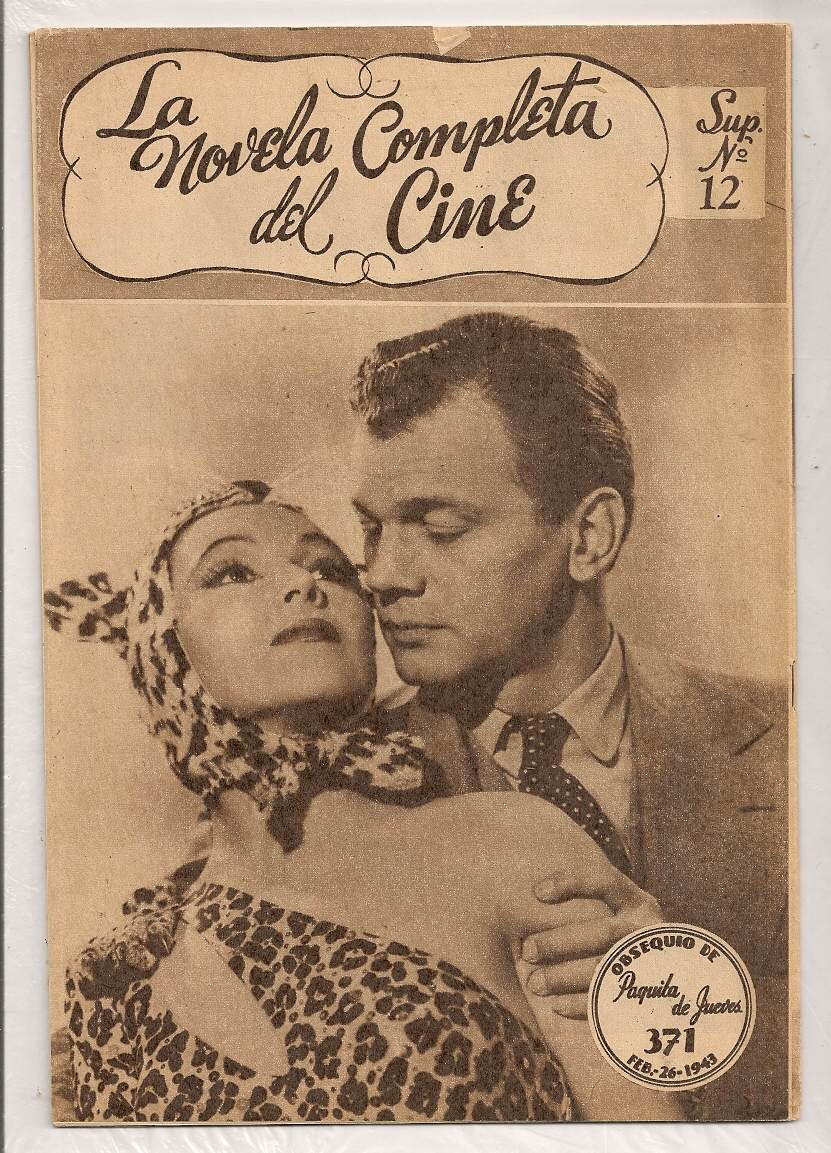 NOVELA COMPLETA DEL CINE | LA magazine cover Issue 12 February 1943
