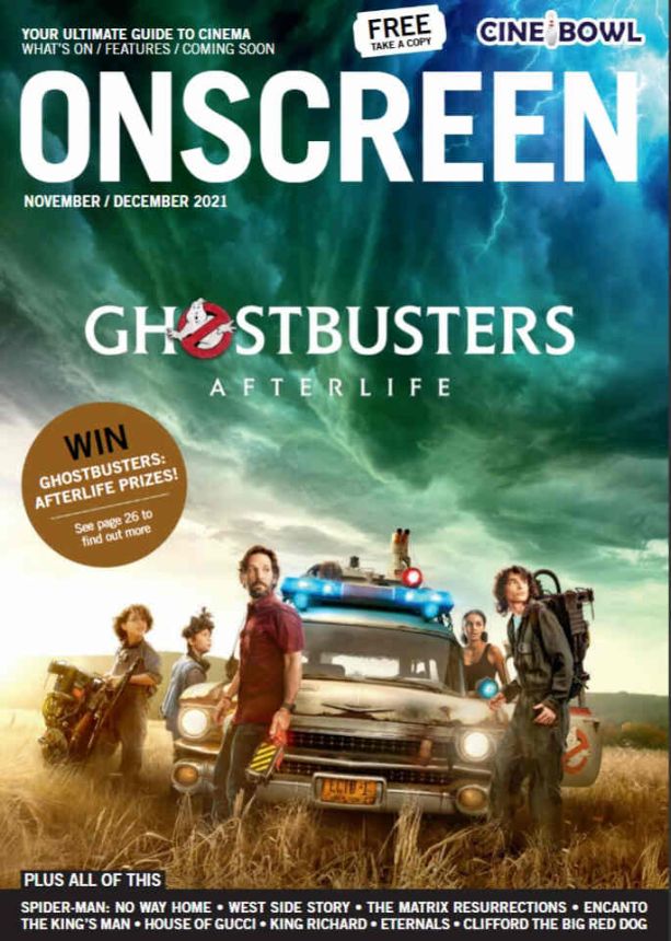ONSCREEN magazine side cover  November/December 2021